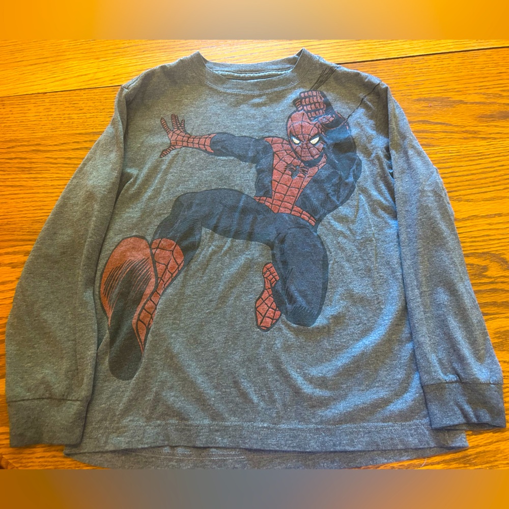 Old Navy Spider-Man Long Sleeve Shirt - Gray and Red